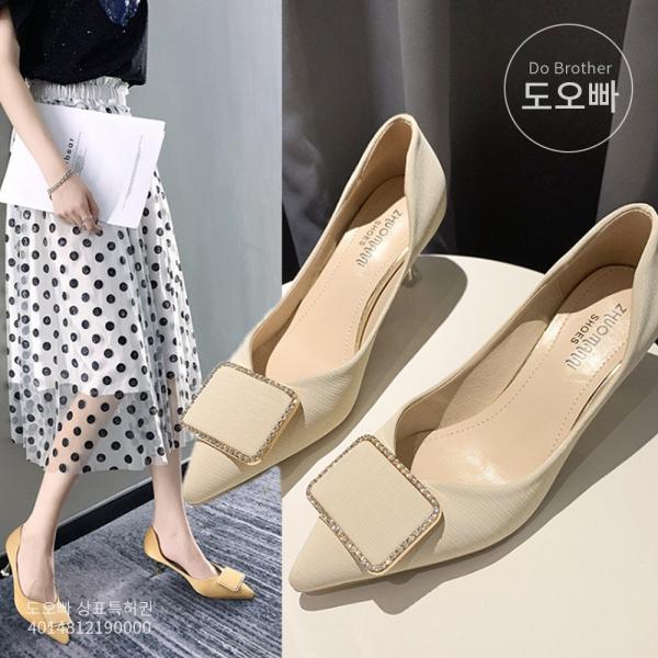 도오빠 여성 하이힐 스텔레토 펌프스 가보시 여자 구두 버클 하객 글램룩 청순 패션 데일리 가을 여성구두 여자구두 우아한 20대 30대