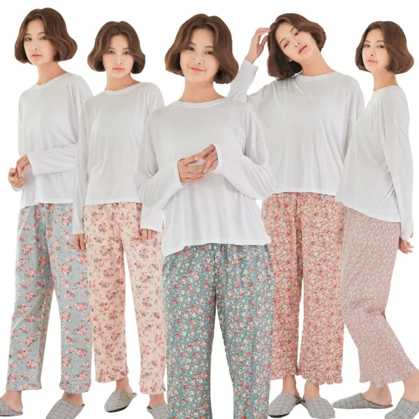 마누아 여성 순면 아사 플라워 9부 파자마 12종