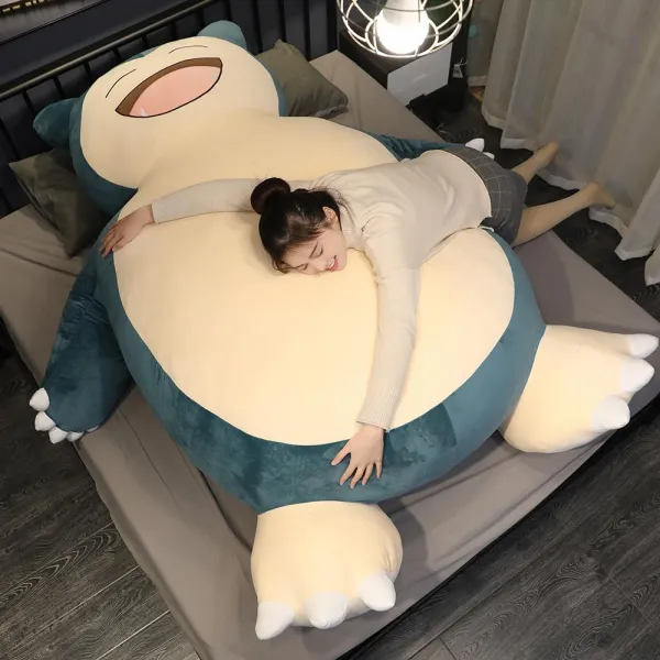BRAND 포켓몬 잠만보 봉제 베개 인형 쿠션 인형 바디필로우, 무표정(일반), 80cm