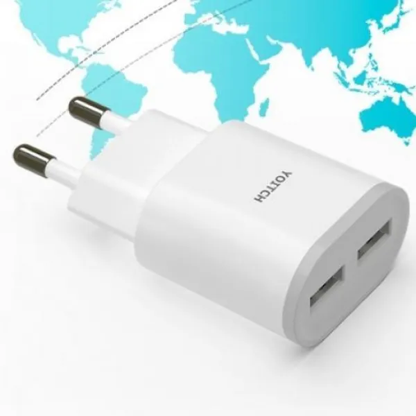 인데일리 머스트해브 충전과 동시 2만원대 선물 충전이 가능한 가정용충전기 분리형 USB 2포트 듀크 2.1A E-410218, 화이트 1개
