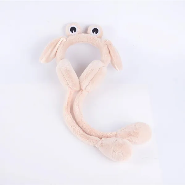 겨울 귀마개 따뜻하다 귀엽다 움직이다 토끼 개구리 눈 귀마개 귀 따뜻하다 가리다 귀마개 여망홍 초등귀마개, 백색