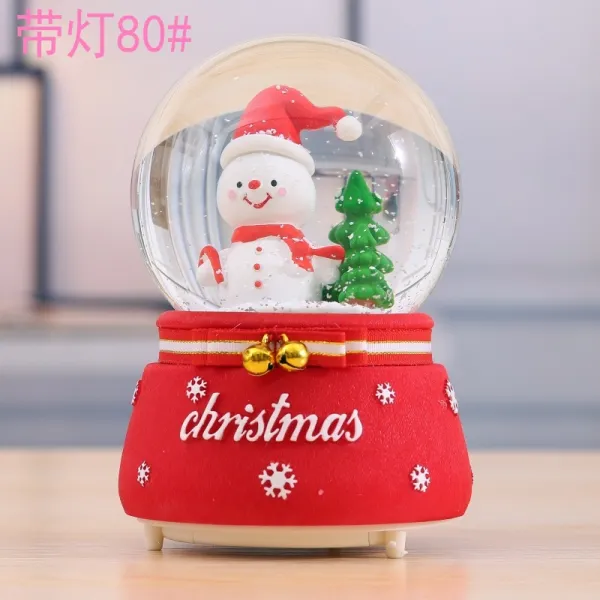 크리스마스 장식 워터볼 스노우볼 눈꽃 크리에이티브 박스 수구 생일 선물 산타 설인 크리스탈 볼, 등잔불을 달고 사람을 설복시키다.