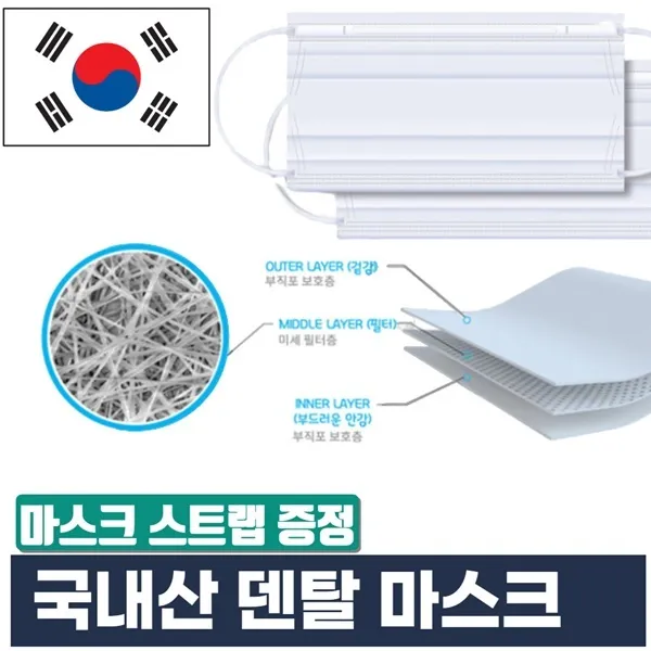 먼지차단마스크 작업용마스크 성인용마스크 멜트브로운필터 합리적인 마스크 가격 귀편한국산덴탈마스크 p, 1팩, 50매