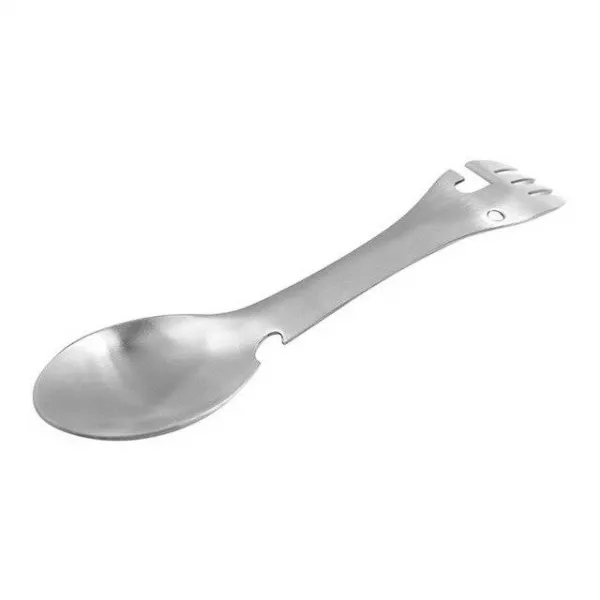 식기 멀티 도구 휴대용 multitool기구 flatware 수 오프너 Spork 칼 붙이 포크 스테인레스 스틸 병 캠프 피, 01 Silver