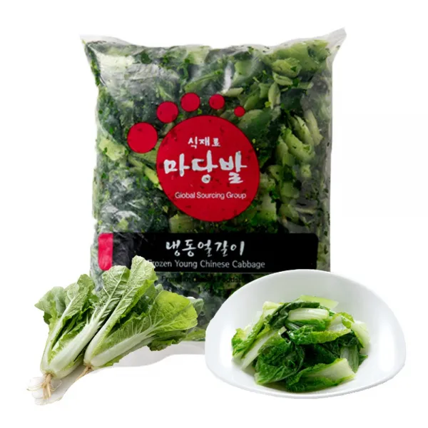 마당발 냉동 배추 얼갈이 1kg, 단품
