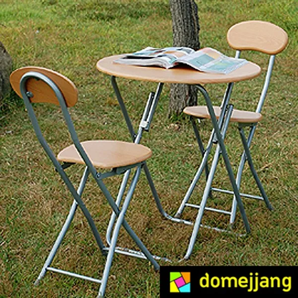 도매짱 Domejjang 테이블 + 2인 의자 식탁세트 2인용 원목 티테이블