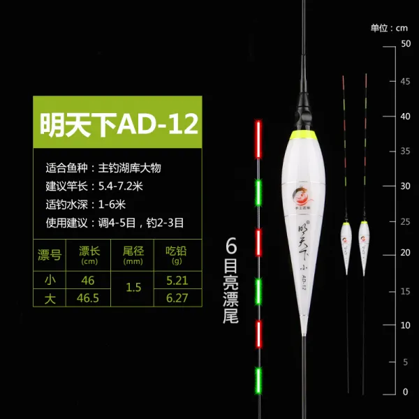 꼬마봉선 야광 표어 전자 낚시 표류 눈에 띄어 영민 붕어 잉어 딥 워터 바닥 큰 물 표백 찌, 큰사이즈 라지, AD12호숫고 큰 물수제비 납을 먹다