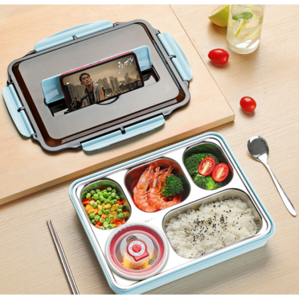 1인 창업 기업 직장인 자택근무 성인 청소년 고시원 점심 보온 도시락통 소풍 택배기사님 핑크 4찬