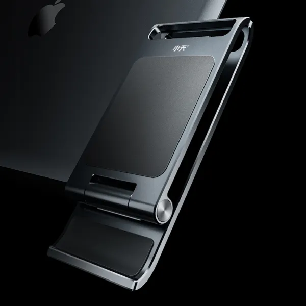 도매광 다용도 선반 작은 하늘 데이블탑 금속 접이식 휴대용 지지대 태블릿 IPAD 알루미늄 만능 통용 SWITCH 사무실, 1, 깊은 하늘 그레이 ~와 MAC 같다