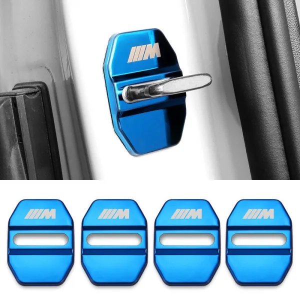 Bmw 3계 5계 1계 7계 X1x3x4x5x6 스테인레스강 도어 잠금 커버 녹 방지 장식 블루 타입 M2피스