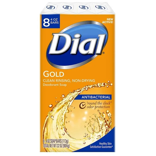 Dial 항균 바 비누 금 4 온스 8 팩 바