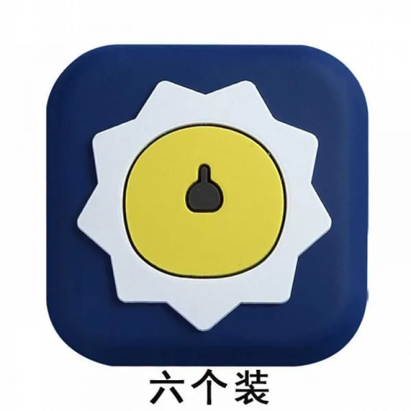 가정용 충돌을 방지함 투명실리콘 풀 냉장고 앙카형스토퍼 벽 문뒤 방지패드 흡판, 맹물 방지패드 6개입 사자