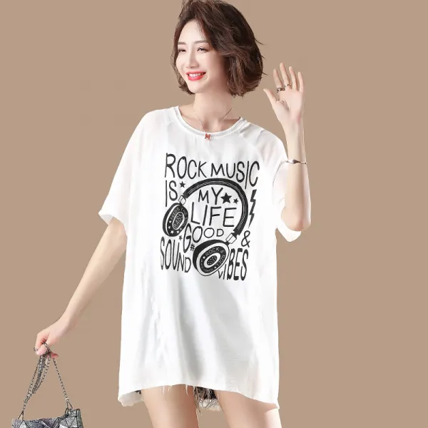 샵솔베이지 박시루즈핏 여름 미시 마담 캐쥬얼 레터링 티셔츠 블라우스 반팔