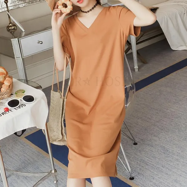 키라호시 여름 시원한 배기핏 홍콩 스타일 귀여운원피스 562호 Fszewh