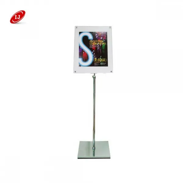 [AJN_1115993] (색상 : 흰색) 다보형 포스터스탠드 ZBP-M314C A4 크롬도금, 흰색