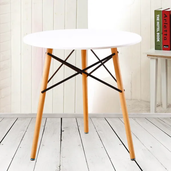 원형 테이블상담접대 책걸상조합 발코니 가정용 소형 심플 캐주얼 현대 북유럽 원탁 식탁 밀크티 숍Z, 70 백 독 상