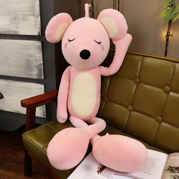 미묘한 모찌모찌 꿀잠쿠션 리본돌 애착인형 대왕 인형, 분홍색B_80cm (편안하고 귀엽다)