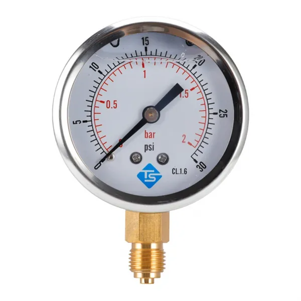 JC Y60 방사형 글리세린 충전 압력 게이지 진공 게이지 0-30psi, 1개