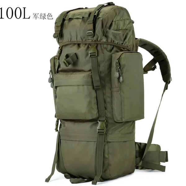 공간누리 대형 재난가방 군장 생존 군용 가방 큰 백팩 미군배낭, 아미 그린 100L