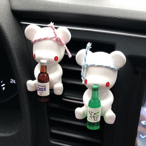 뽀띠끄 만취베어 소주 + 맥주 SET 차량용 석고방향제