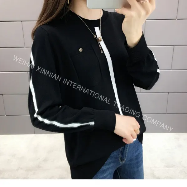 XN여성 가을 얇은 낮은 칼라 스웨터BS1349주문하면환보컵드릴게