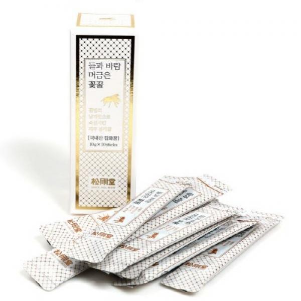 [송강당] 들과 바람 머금은 꽃꿀 _ 제주 봉개꿀 스틱 10g*10, 10g, 10스틱