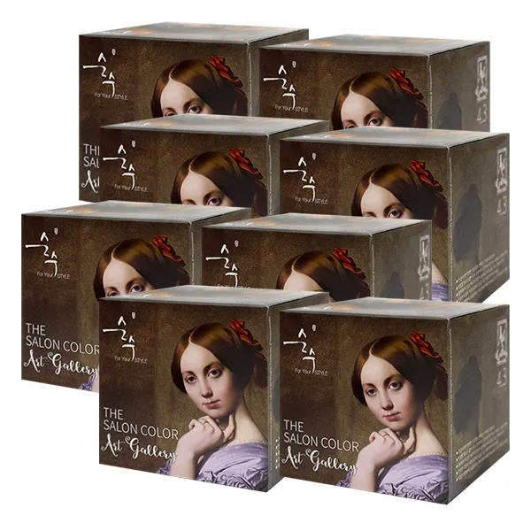 순수 더 살롱 컬러 아트 갤러리 4.3 밀크 브라운x8개 단품 단품