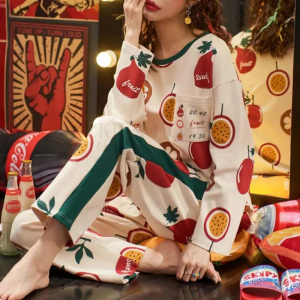 Kirahosi 여성 겨울 잠옷 수면잠옷 상하의 세트 실내복 홈웨어 인싸옷 W 86 Au35wxfz