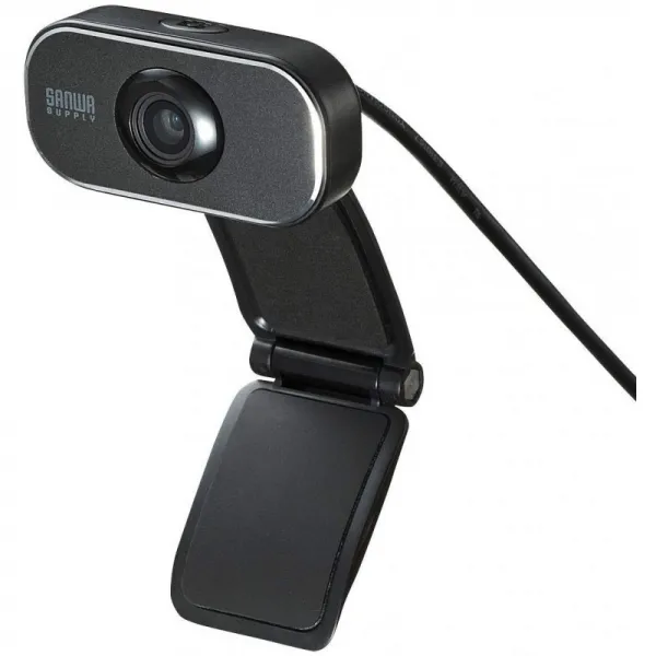 산와 WEB 카메라 200 만 화소 FULL HD 마이크 내장 Skype 지원 CMS-V41BK, 단일상품, 단일상품