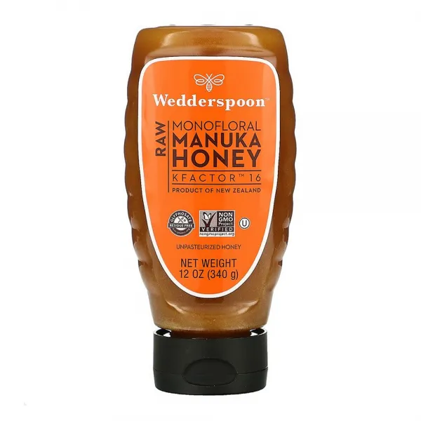 Wedderspoon Raw Monofloral Manuka Honey 웨더스푼 로우 단일화 마누카꿀 KFactor16 12oz(340g) 1개