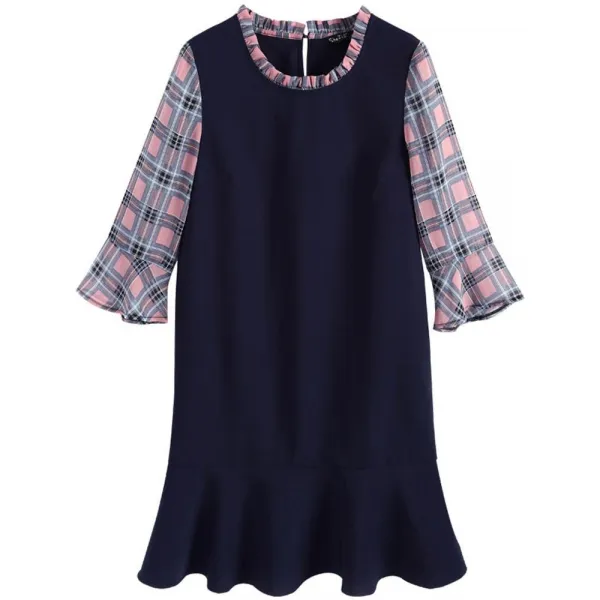  퍼기포레스트 여자 봄가을 쉬폰 프릴 원피스 343