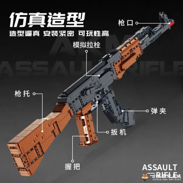 레고 총 M1887 무기 에땁 그로자 MP5 M23 98K 윈체스터 밀리터리 호환블록, 닭을 잡아먹다 AK47 돌격총기