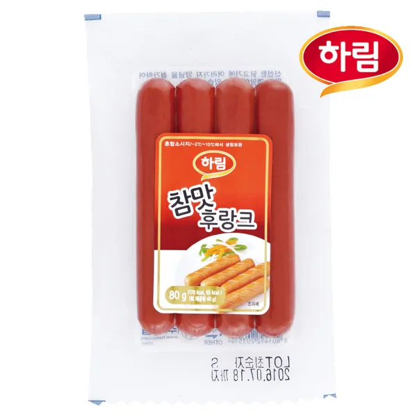  하림e샵 하림 참맛 후랑크 80gx10개/소시지 간식 하림 참맛 후랑크 80gx10개_112137x10