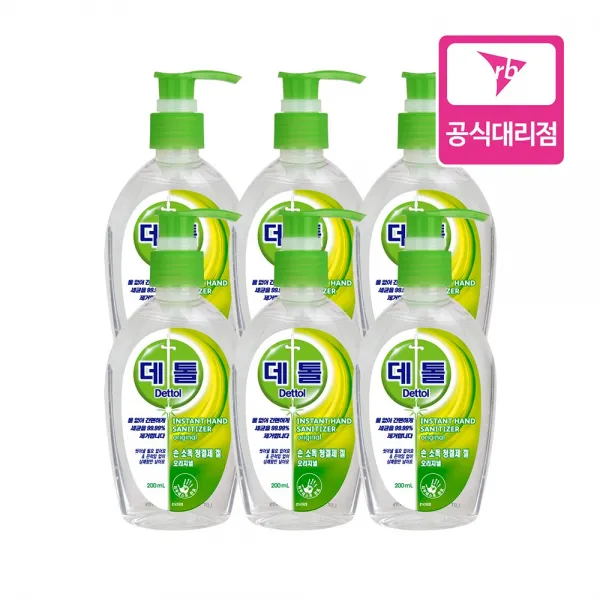 데톨 손소독 청결제, 200ml, 6개