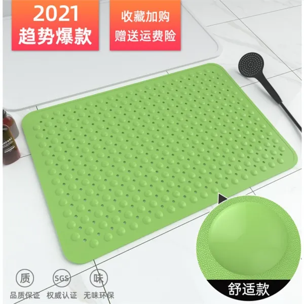 욕실매트 욕실 미끄럼방지매트 샤워실 발매트 화장실 바닥매트 가정용 방수커버 대 방지 ., C01-70x38cm, T07-마르스 그린에서 유래한편안