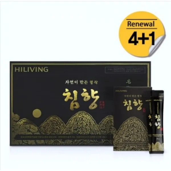 [4+1]하이리빙 명작침향 침향14%/ 녹용/ 50여종의 한방소재/ 마시는 침향 기력회복 심신안정 숙면 부모님 선물