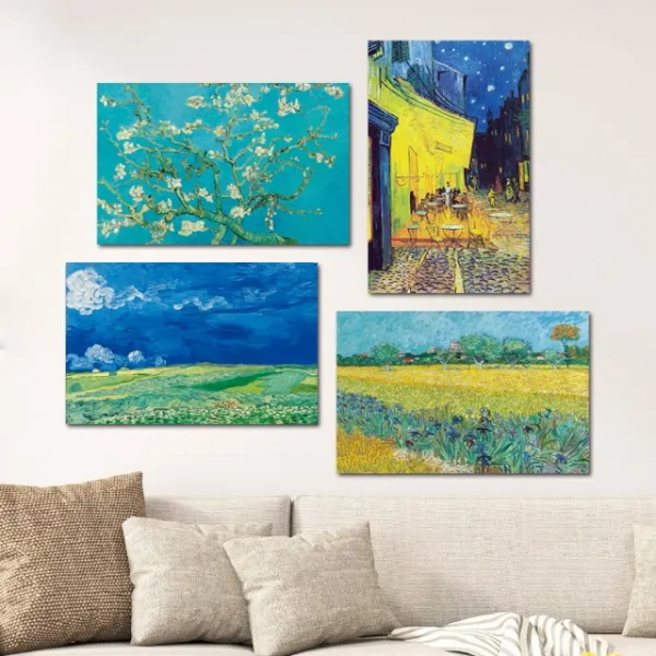 캔버스액자 명화 고흐 73종 선택 35x55cm, 32. 아를 근처 밀밭에 농가