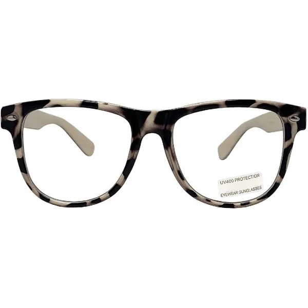 Encacc 레트로 너드 괴짜 대형 눈 안경 혼 림 액자 투명 렌즈 안경