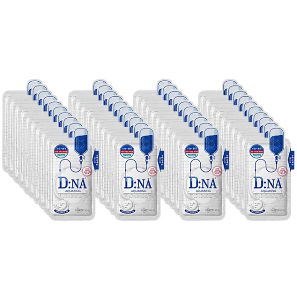메디힐 마스크팩 DNA 아쿠아링 프로아틴 마스크 4각 (40매입) 보습 물광 주름개선, 40매입, 1세트
