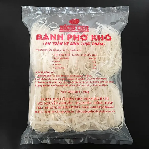월드푸드 베트남 BICH CHI 반포코 쌀국수 건면 BANH PHO KHO, 1개, 500g