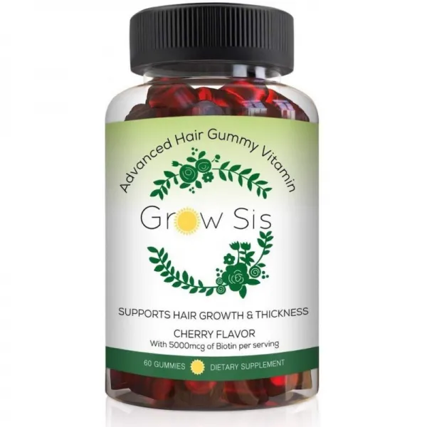 시스터 어드밴스드 헤어 구미 비타민 성장 | 모발 성장 촉진 및 모발 두께 증가 | 탈모 숱 및 약화 볼 1