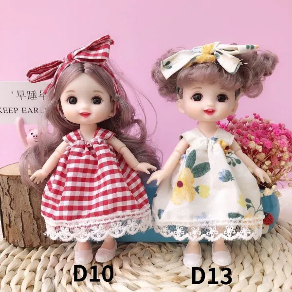 바비인형 8부 17 센치 BJD13 관절 의류 옷을갈아입다 큐트 예롤리 프린세스 장난감 여자아이 4338843899, D10타입맹아_D13타입맹아그림참조2개고급품인형