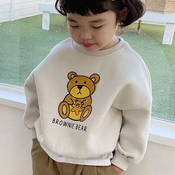 미니달콩 유아동 브라우니 기모 맨투맨