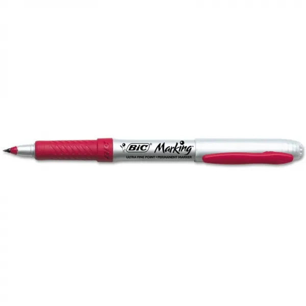 BIC 제품-BIC-Mark-It 영구 마커 초 고화질 포인트 난폭 한 빨강 다스-1 다스로 판매-작은 공간과 세, 단일상품