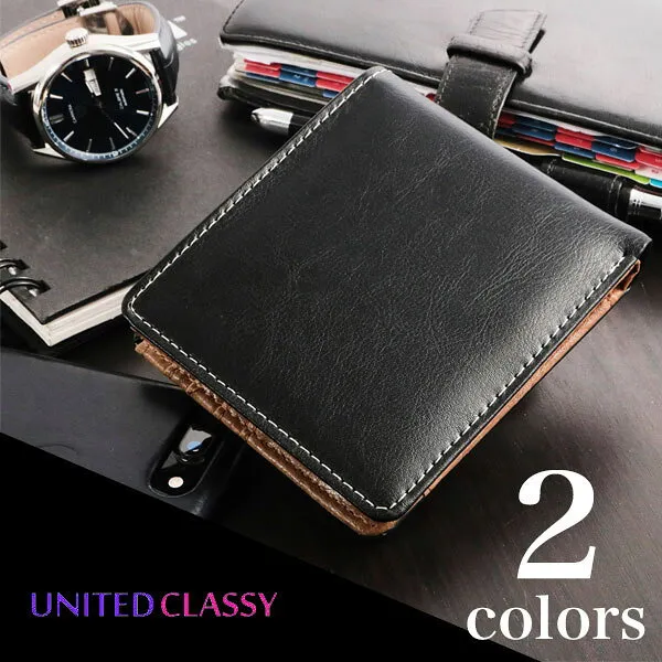 연합 우편 구 매 정품 거스름돈 박스 심 플 가죽 지갑 classy united 무료 배 송 더 블 남성 지갑 을 추천 합 니 다.