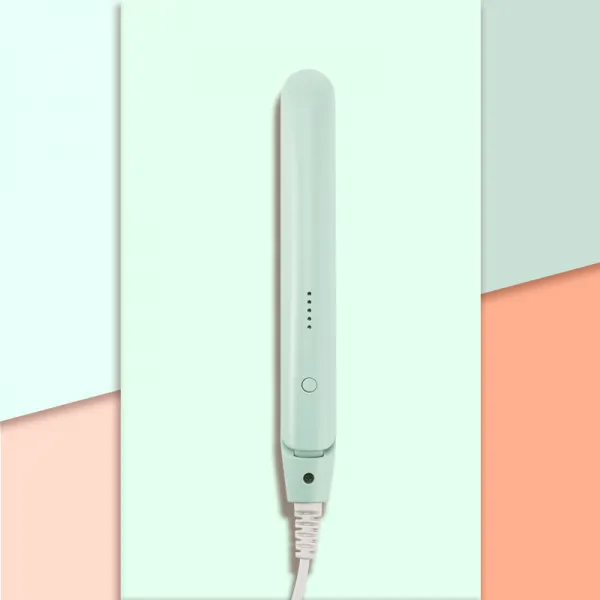 고데기 미니 생머리 겸용 앞머리 헤어손질 매직기 소형 헤어 여자게으름뱅이 매직 다리미질, 기본, T03-민트그린색
