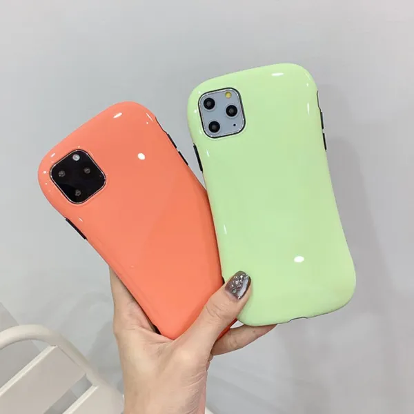 아이폰xsmax 파스텔 라운드 젤하드 케이스