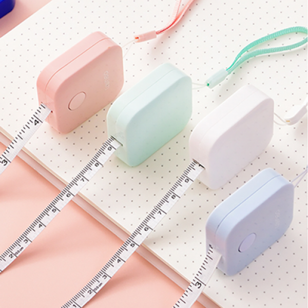 modooliving 파스텔 달콤한 다이어트 바른치수 자동줄자, 2p