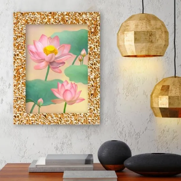 일음샵주_연꽃그림액자 풍수그림 돈들어오는 꽃그림 1217Wvgd5 연꽃벽걸이액자 사진소품 연꽃그림액자소품 연꽃그림 벽걸이액자**em피, 령~*