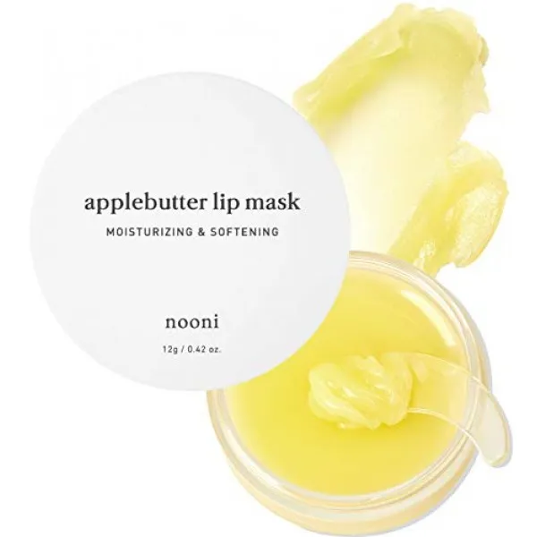 NOONI Applebutter Lip Mask with Shea Butter AHAs and Vitamins A C & E | Moistu